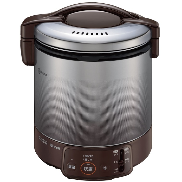 ガス炊飯器 ジャー機能付 10合 ダークブラウン 都市ガス用 RR-100VQ-DB-12A13A