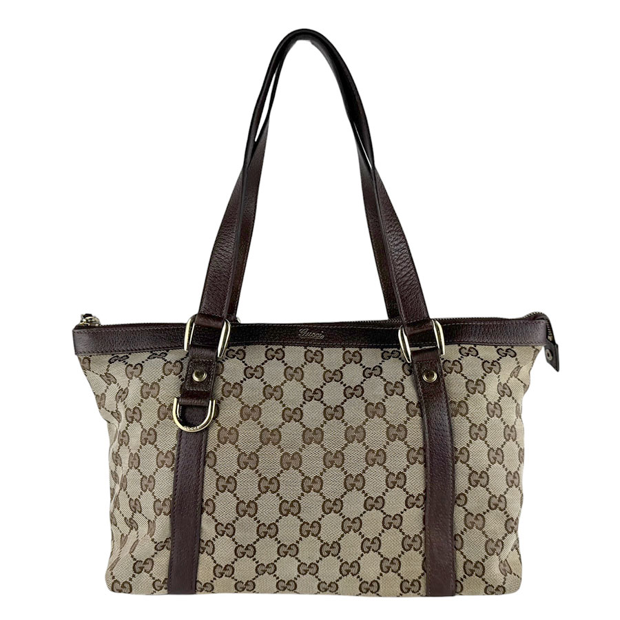 グッチ GUCCI ハンドバッグ GGキャンバス/レザー ブラウン レディース 141470 z9670