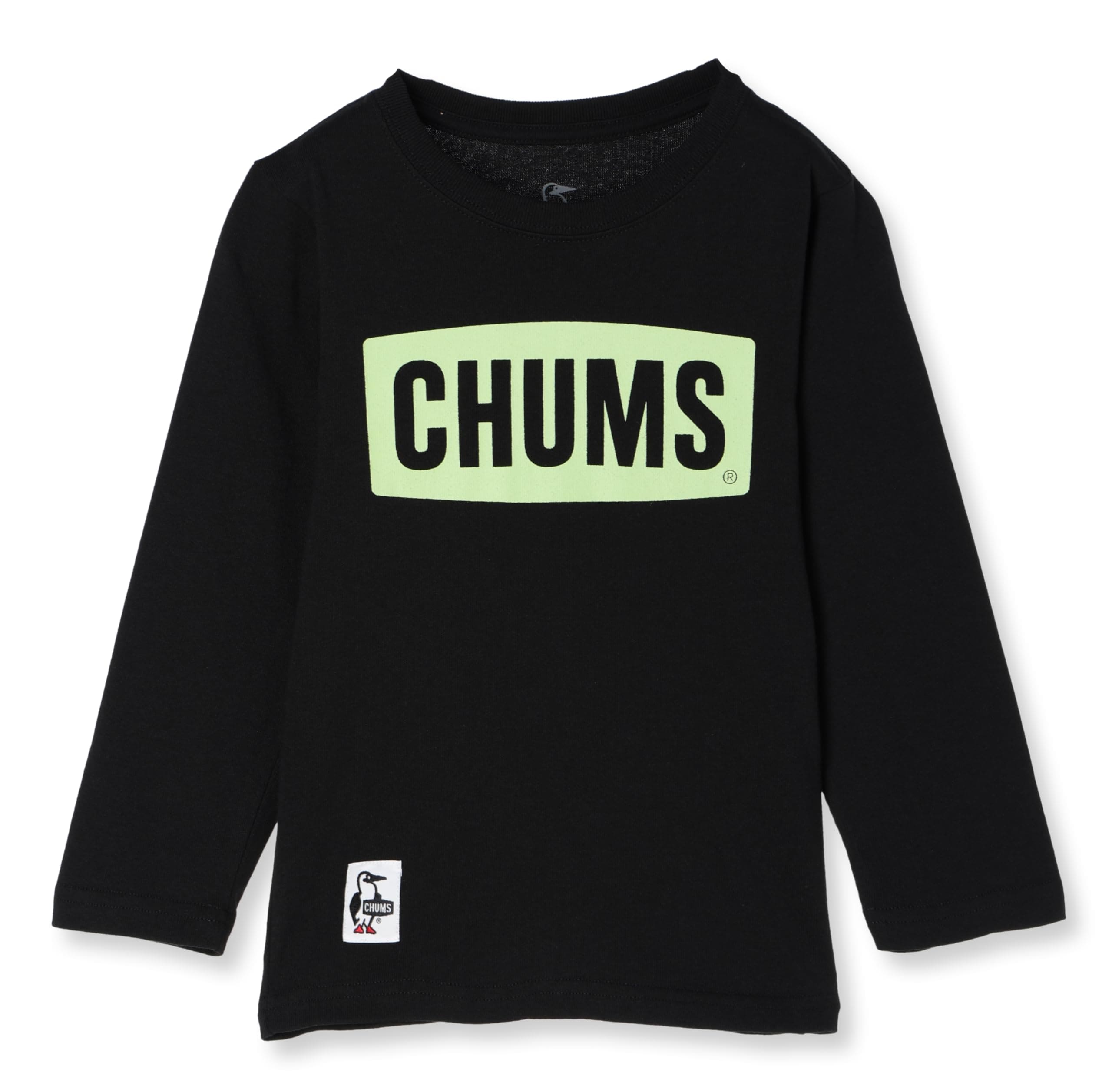 [チャムス] Tシャツ Kids Logo L/S T-Shirt キッズ Black×Green