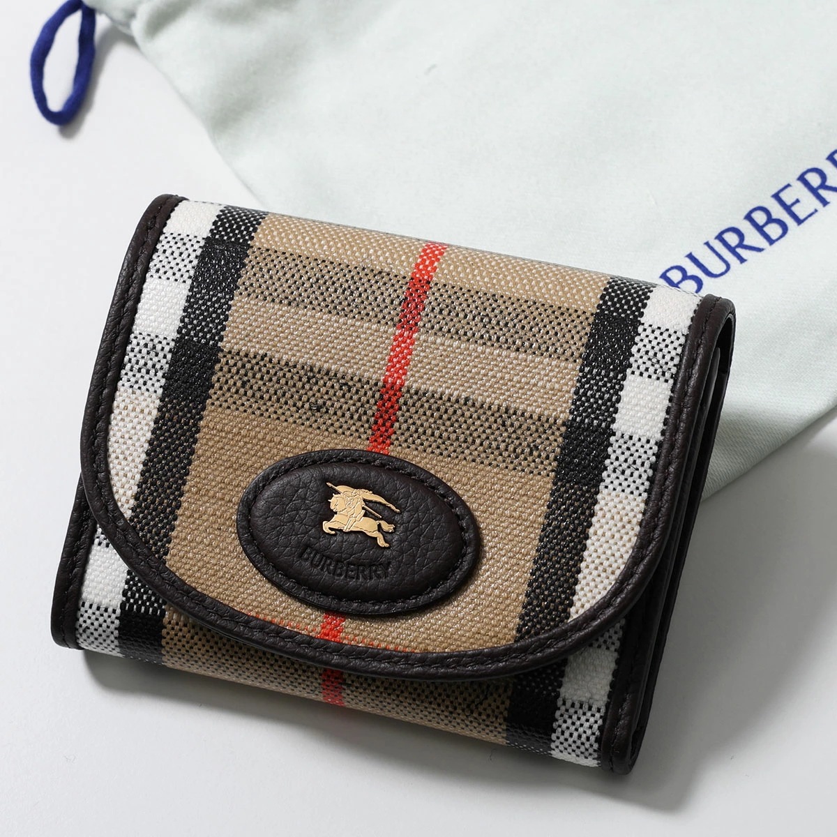BURBERRY バーバリー 三つ折り財布 HIGHLANDS COMPACT ハイランド コンパクト 8112281 レディース ミニ財布 バーバリーチェック B9368/SAND