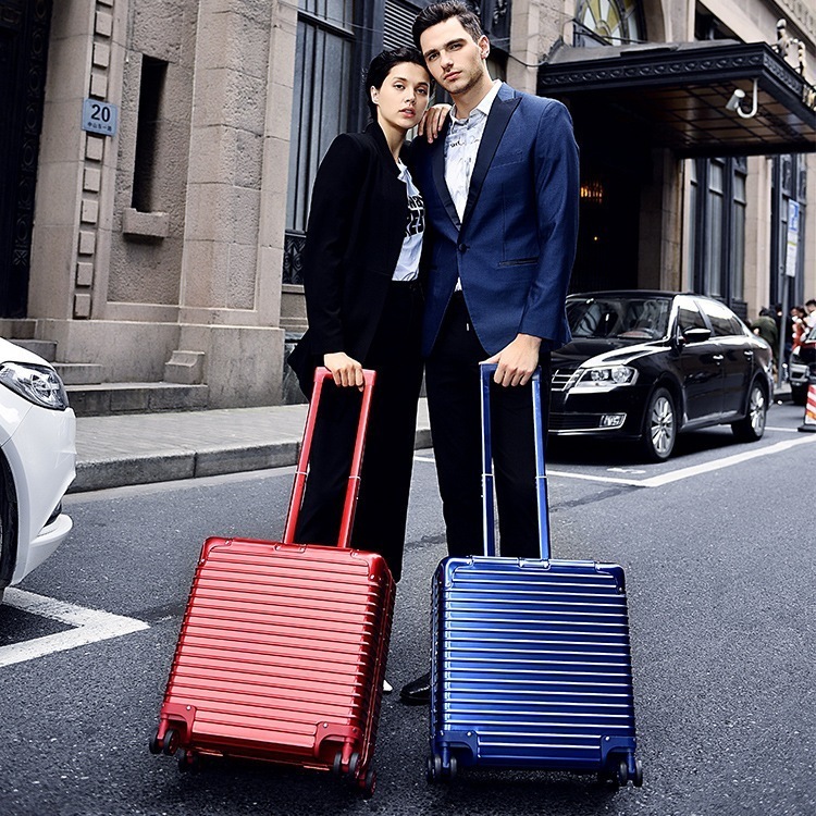 18型全アルミニウムマグネシウム合金製引棒ケースユニバーサルホイールスーツケースビジネス登載ケース暗号スーツケースケースケースケースバッグ