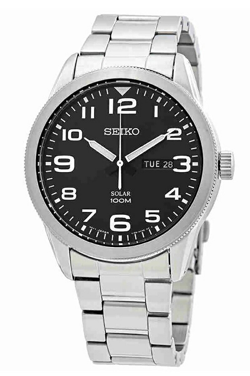 [10年保証] [製造終了 希少海外モデル] SEIKO SNE471P1 [セイコーインポート] セイコー ソーラー クオーツ 100m防水