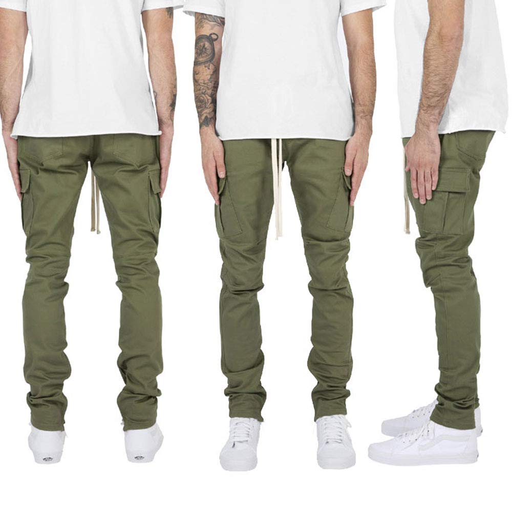 [ミニマル] カーゴパンツ メンズ XS オリーブ 025