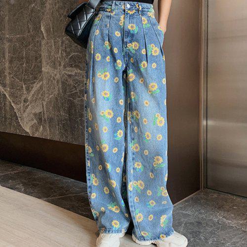 デニムパンツ レディース ワイドパンツ ストレートパンツ ジーンズ ジーパン デニム オーバーサイズ 大きいサイズ ワイド パンツ ズボン ボトムス 体型カバー 細見え カジュアル 楽ちん リラックス