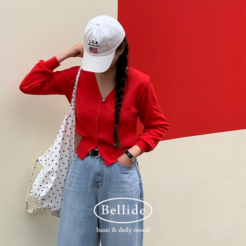 [MADE] リネンVネック長袖カーディガン cd1244