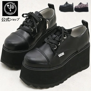 【公式SHOP特典キズ補修液付】 ヨースケ 厚底 レースアップシューズ ラバーソール メンズ 歩きやすい 8.6cm厚底フラットソール