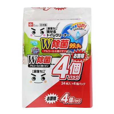 他サイト： レック GN流せる除菌トイレクリーナー24枚4個パックの商品画像