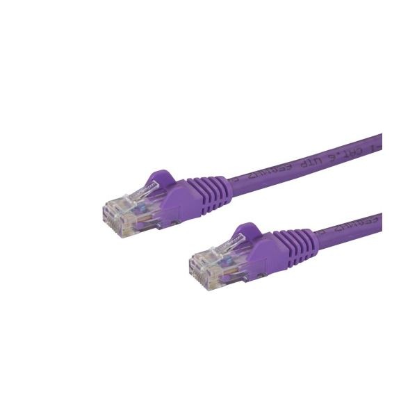 (まとめ)StarTech.com Cat6対応 LANケーブル パープル 1m N6PATC1MPL 1本 (×10セット)