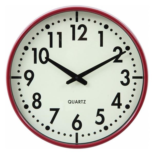 誠実 掛時計 アリス Φ37cm RD レッド（99035）【3個セット】【代引不可】 送料込！ 掛時計