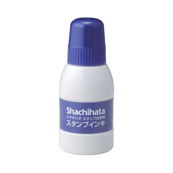 (まとめ) シヤチハタ スタンプ台専用補充インキ 40ml 藍色 SGN-40-B 1個 (×30セット)