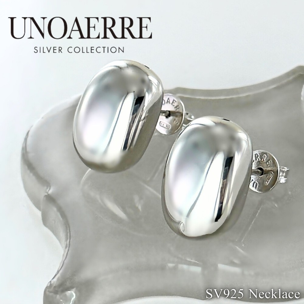 雑誌掲載 正規品 ショッパー付き UNOAERRE ウノアエレ ピアス かわいい シルバー925 ボリューム デザイン レディース 誕生日 プレゼント SILVER COLLECTION ロジウム ホ
