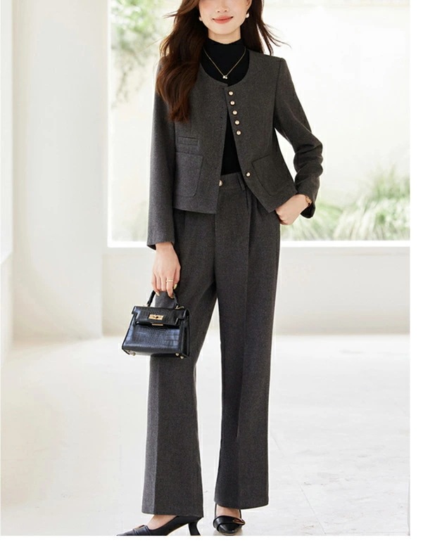 【2026年大人気】ツイード セットアップ レディース ノーカラージャケット ワイドパンツ パンツ ロングパンツ ツイードコート 2点セット 上下セット ジャケット アウター コート フォーマルウェ