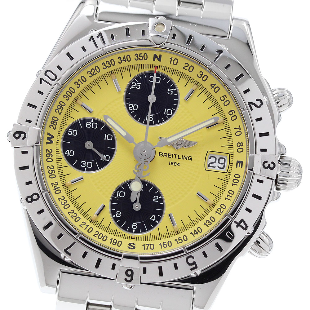 ブライトリング BREITLING A20048 クロノマット ロンジチュード デイト クロノグラフ 自動巻き メンズ 良品 保証書付き_903197【中古】