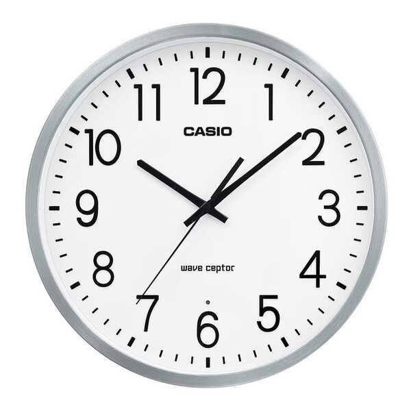 IQ-2100J-8JF シルバー 電波掛時計