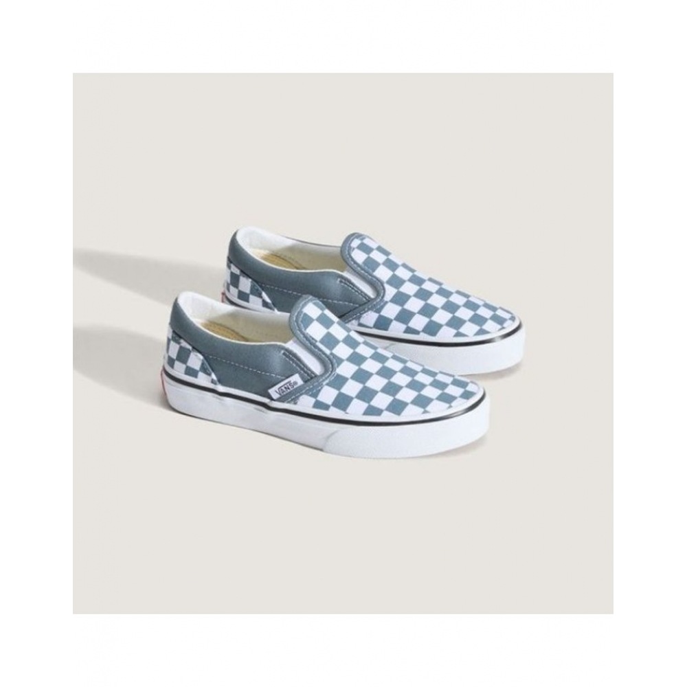 バンズキッズクラシックスリップオンカラーティアリーチェッカーボードブルー VN000D0JRV2