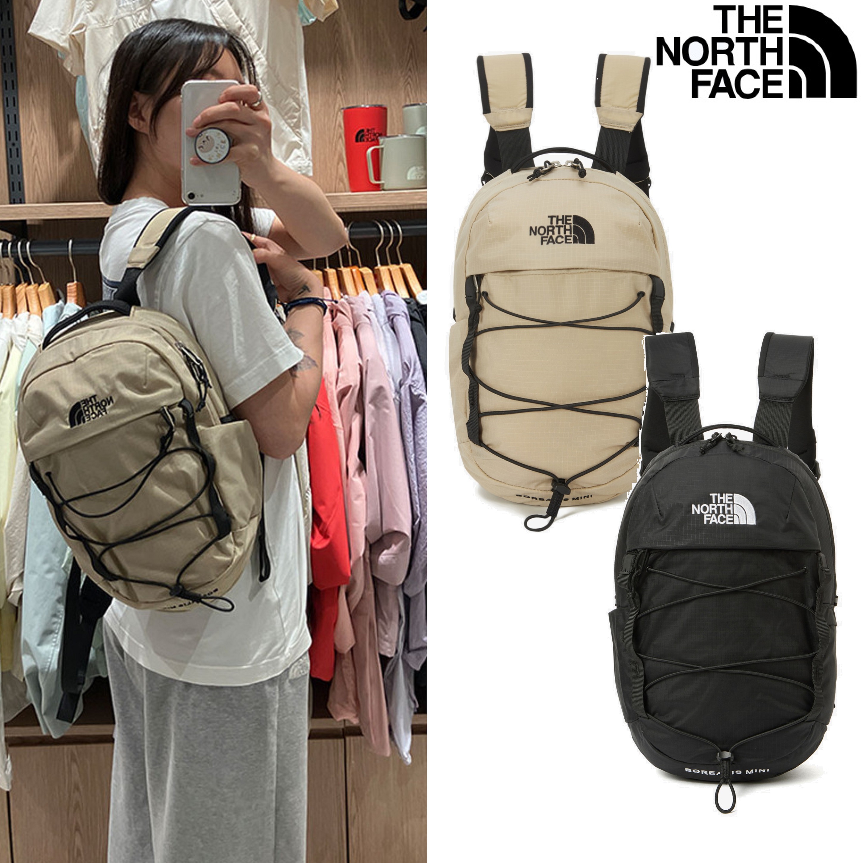 BOREALIS MINI PACK 2色 デイリー 新学期 新商品 韓国人気 日常用 旅行用 男女共用 カップルアイテム 韓国人気 贈り物 カップル