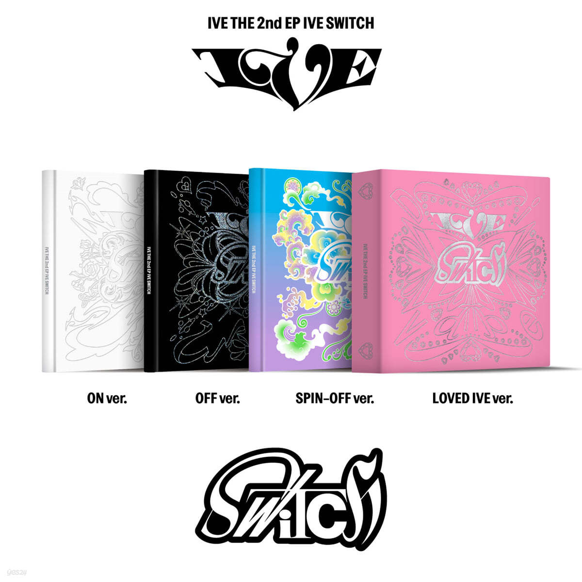 [4種セット] IVE THE 2nd EP [IVE SWITCH] (ON ver. / OFF ver. / SPIN-OFF ver. / LOVED IVE ver.)予約 / チャート反映