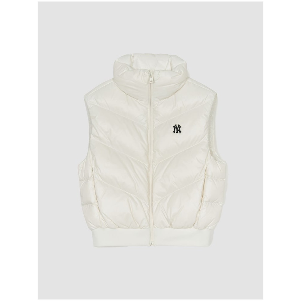 MLB 女性用バーシティシャイニーヘビーウェイトパッド入りベスト NY (クリーム) QHHC3FDVV0146-50CRS