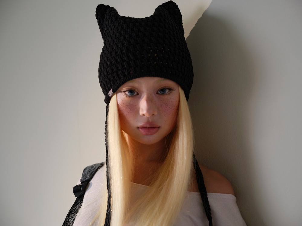 【COYSEIO】COYSEIO X BLYTHE CAT TWINE BEANIE : BLACK