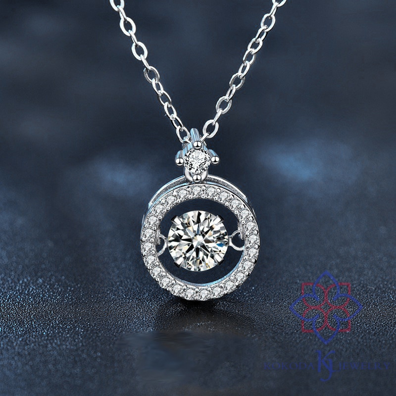 コインネックレス 一粒ネックレス キラキラ レディース シルバー925 アクセサリー ジュエリー ギフト プレゼント 母の日 誕生日 モアッサナイトネックレス 金属アレルギー対応 ブレス 金アレ対応