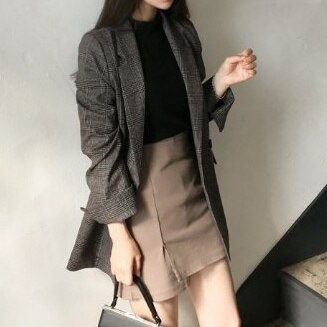 2color レディース アウター ジャケット 上着 袖あり 長袖 Vネック 襟付き ストレート 厚