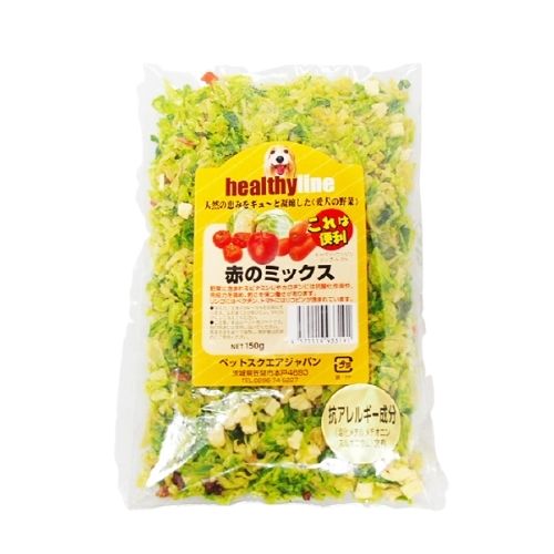 ペットスクエアジャパン 赤のミックス 150g【10個セット】無添加 犬用 愛犬用 ペット用 ペット用品 乾燥野菜 手作り ペットフード 乾燥野菜
