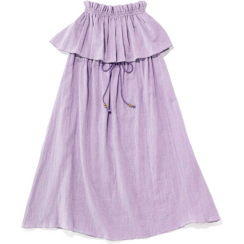 タオル美術館　cococi beauty シャルロット ガーゼラッフルバスドレス Lサイズ ラベンダー