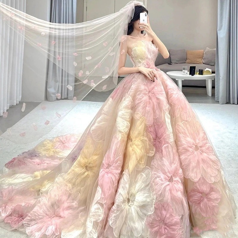 パーティードレス2026ワンピース高級感 花嫁ロングドレス 結婚式ワンピース 結婚式演奏会 ドレス