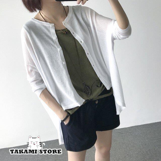 サマーカーディガン レディース 夏用 カーディガン 夏 リネンカーディガン 薄手 七分袖 無地 羽織 ゆったり 通勤 オフィス シアーカーディガン ショート 6,405円