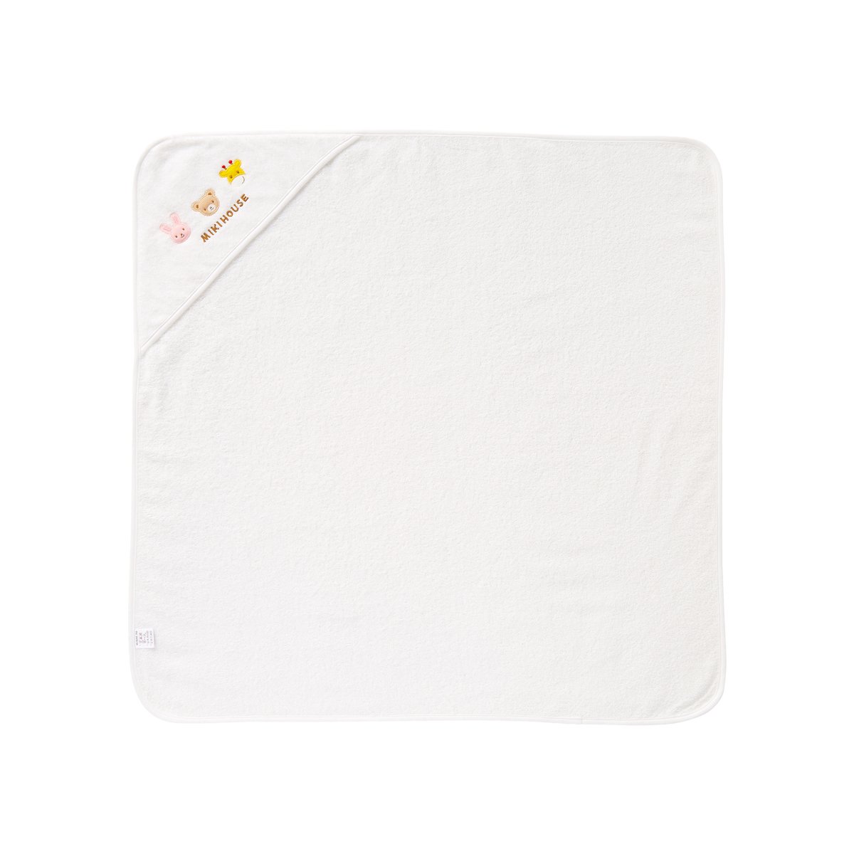 【 ミキハウス 】 バスタオル 沐浴 お風呂 タオル 無撚糸 おくるみ 無地 綿100％ 日本製 80×80cm 出産準備 男の子 女の子 ベビー キッズ 赤ちゃん ベビー服 46-8266-789