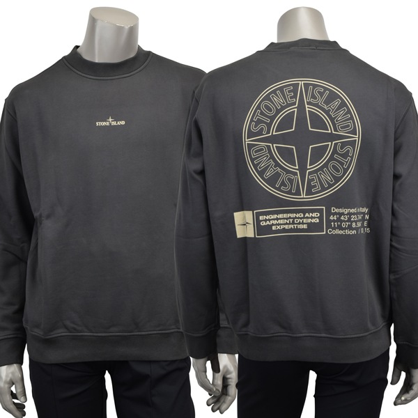 STONE ISLAND ストーンアイランド ビッグ コンパス ロゴ プリント トレーナー/K2S15 6100018 S0195 V0062