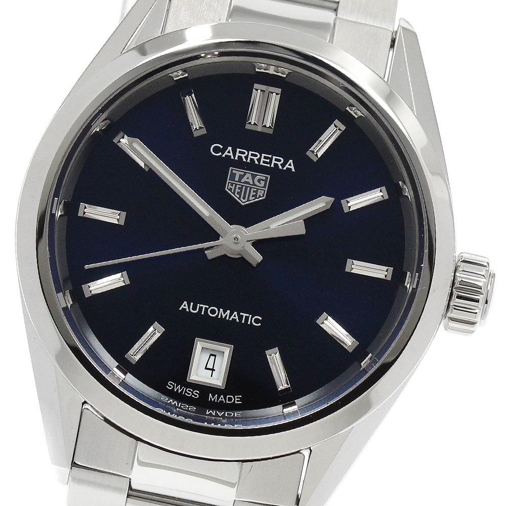 タグホイヤー TAG HEUER WBN2411 カレラ キャリバー9 デイト 自動巻き レディース 良品 箱・保証書付き_933722【中古】