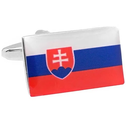 カフスボタン スロバキア 国旗 カフス カフリンクス