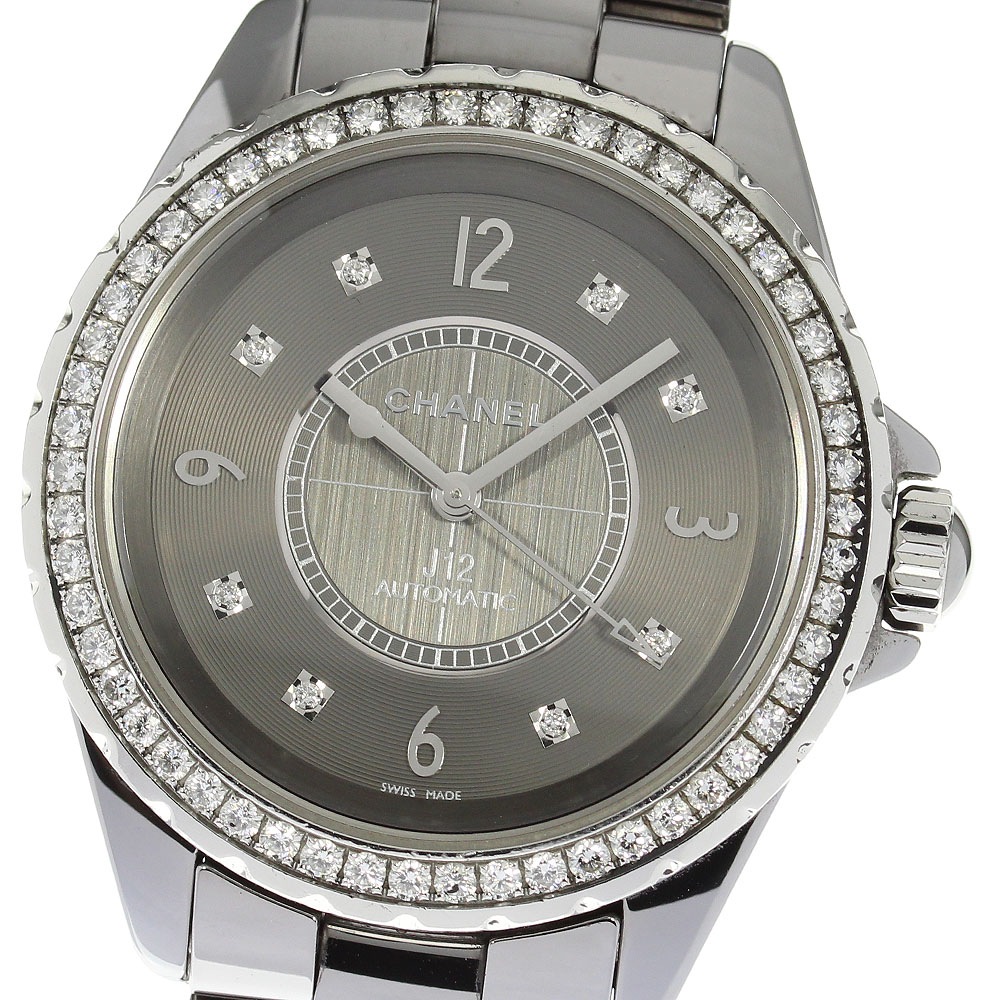 シャネル CHANEL H2566 J12 クロマティック ダイヤベゼル 8P 自動巻き メンズ 良品 _817267【中古】