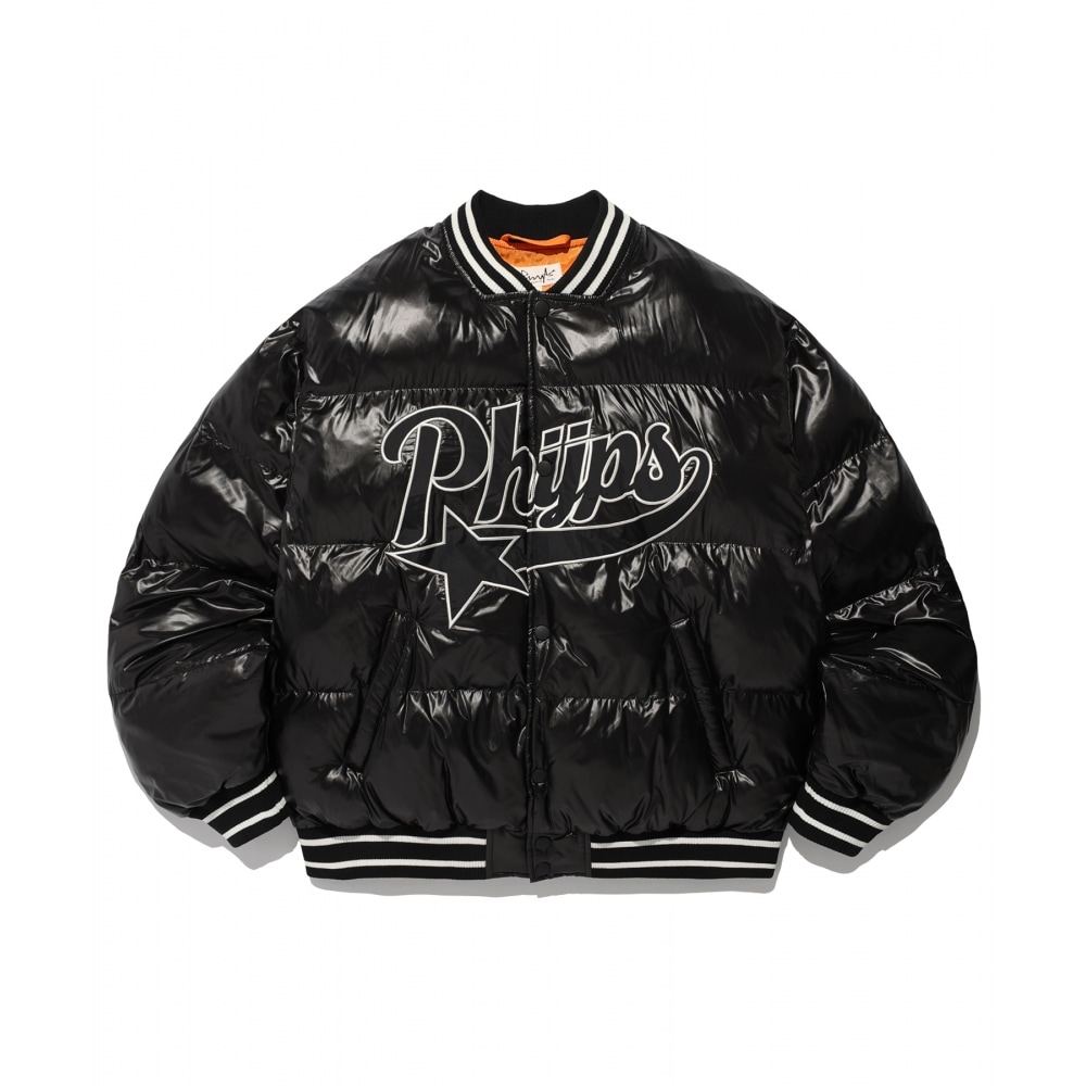 体育科 PHYPS スターテール ショート パファー ブラック