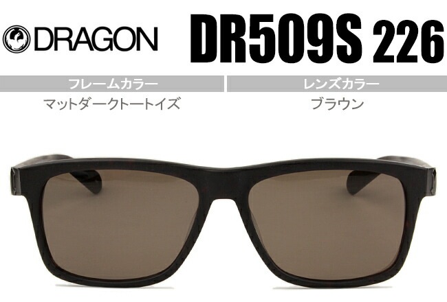 サングラス ドラゴン DRAGON SAMUEL DR509S 226 drs001 マットダークトートイズ