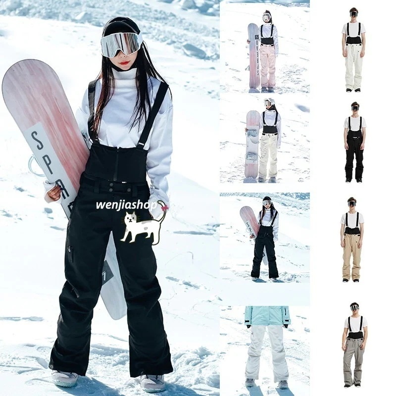 スノーボードウェアつなぎメンズレディースビブパンツスノボウェアワンピースオールインワンスノーウェアスキーウェアスノボーウェアスキー韓国風防風防水防雪防寒耐摩擦男女兼用 9,734円