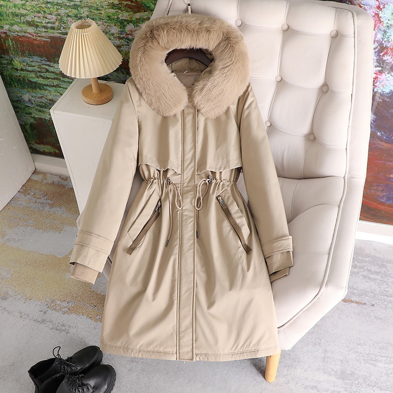 取り外し可能な内胆新型アコーディオンレディースミドル丈派ダウン綿入れを克服したカジュアルな韓国版冬のレディースコート