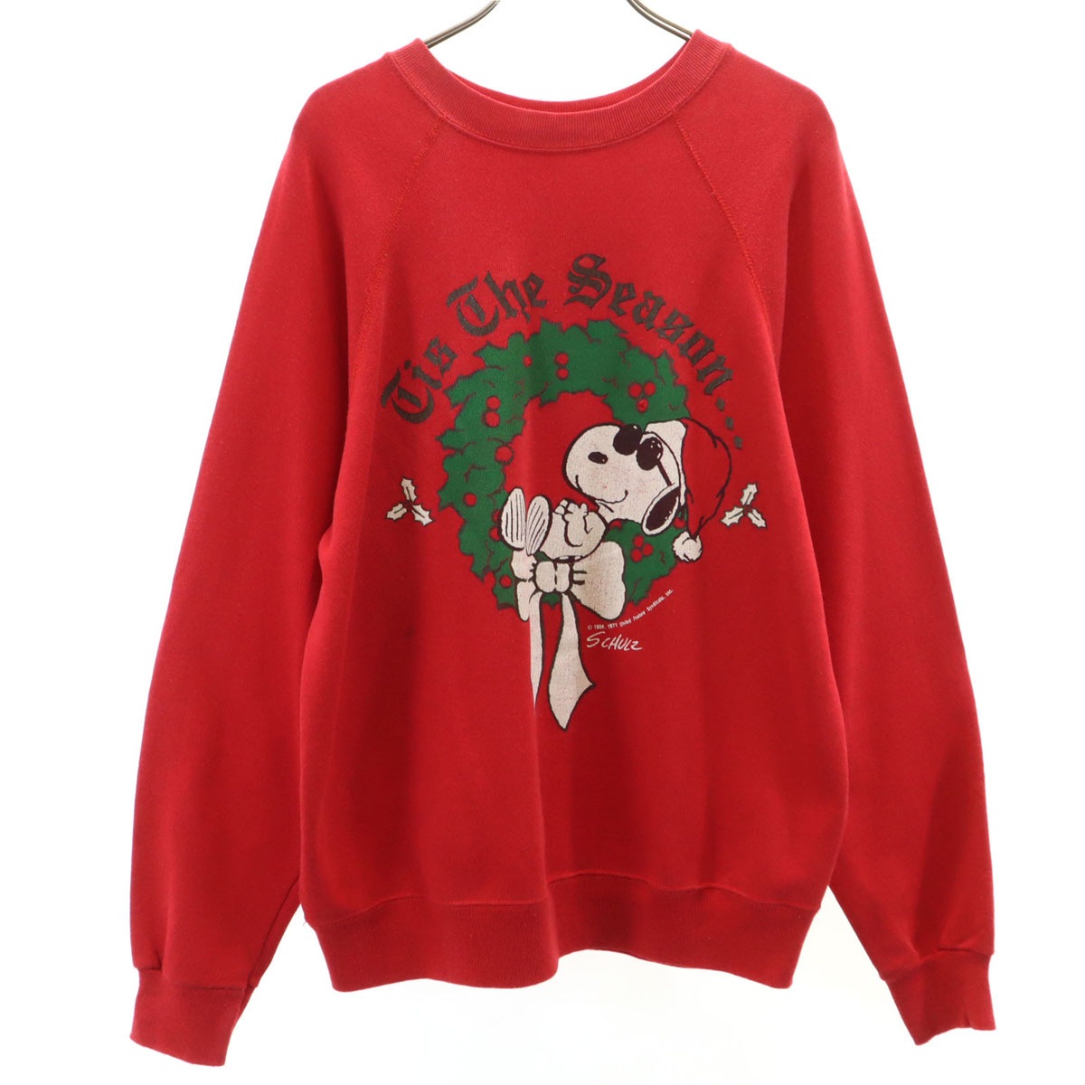 ARTEX アルテックス 70s 80s USA製 ヴィンテージ スヌーピー 長袖 スウェット トレーナー M レッド SNOOPY メンズ 古着