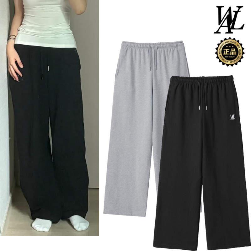 Signature Relax Wide Pants ユニセックス ワイドパンツ イージー ウエストゴム ドローコード ストレッチ 旅行 ワンマイル 部屋着 快適 春夏 トレンド コーデ提案スニーカー