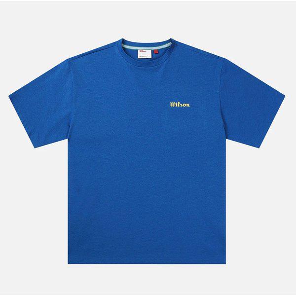ピュアドライテニスドローイングTシャツ UNI B1 W251003TTS32 BLU LMT WHT