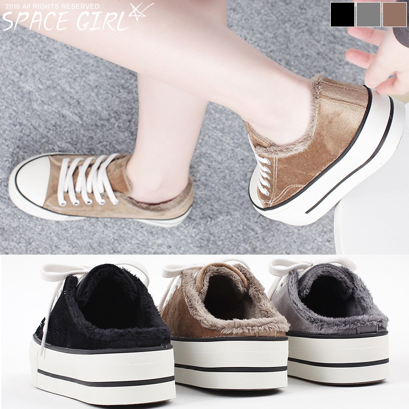 2タイプブローファースニーカー冬ファーボア裏地モカシンローファーフラット厚底ウェッジヒールスエード
