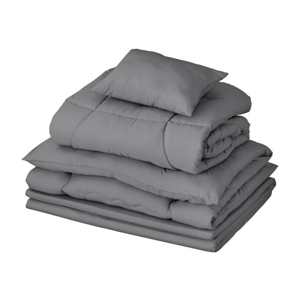 KFS-M5RS ダークグレー マットレス付き布団5点セット メーカー直送