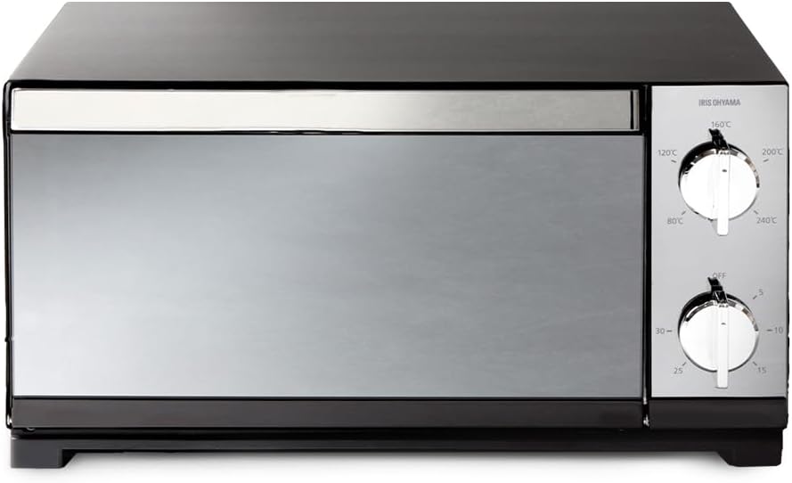 アイリスオーヤマ IRIS OHYAMA トースター オーブントースター ミラー調 横型 4枚焼き 無段階温度調節 トレー付 1300W POT-413-B ブラック