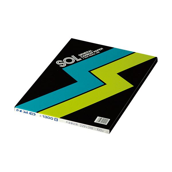 ゼネラル カーボン紙 片面筆記用 藍色1300アイ 1セット(500枚:100枚5冊)