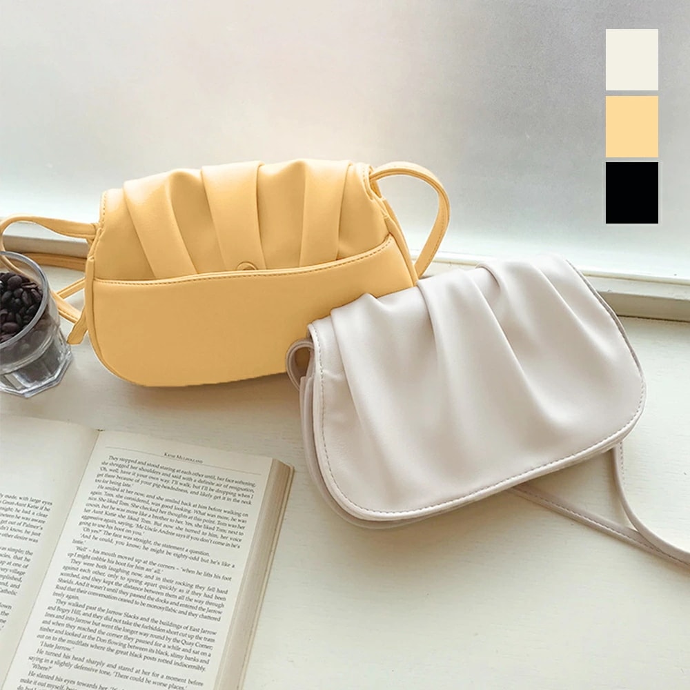 ショルダーバッグ PUプリーツ 斜めがけ(T)