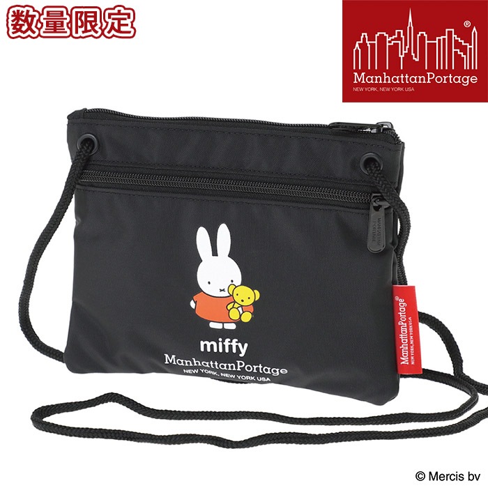 ショルダーバッグ 限定モデル 2025 春夏 新作 ミッフィー ショルダー バッグ レディース メンズ 軽量 薄型 コンパクト DOUBLE ZIPPER POUCH 70TH DZPMF70 5,082円
