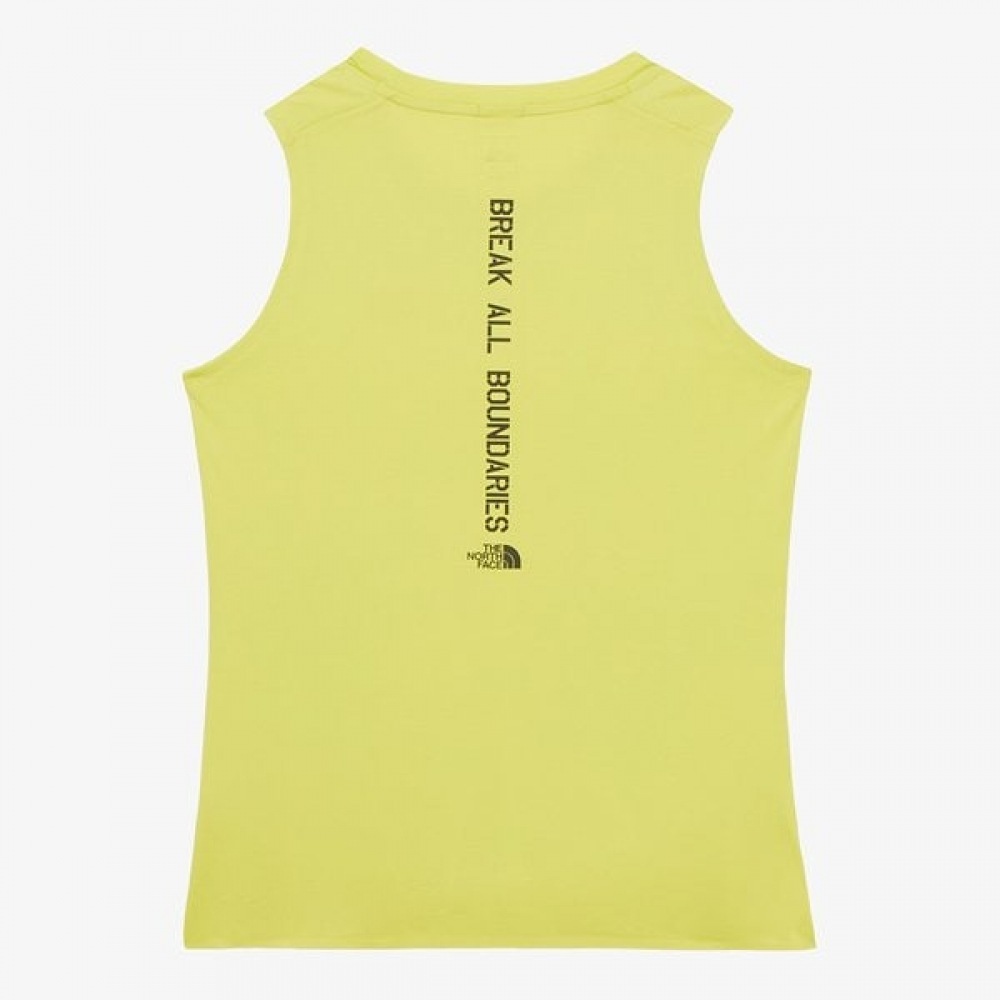 ノースフェイス ウィメン TNF ラン スリーブレス LIME NT7VR03B