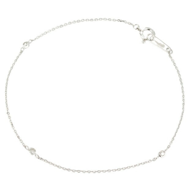 リボン済＆紙袋 ダイヤモンド ブレスレット 正規品 レディース 三石ブレスレット ジュエリー アクセサリー シンプル K10ホワイトゴールド 祝い