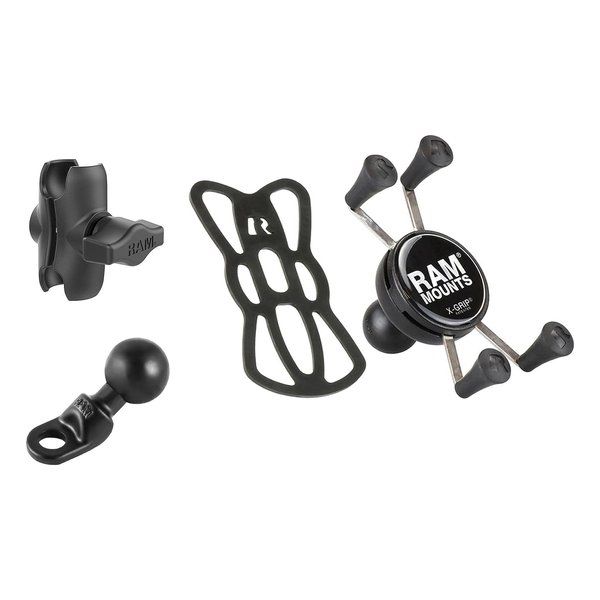 Xグリップ S &9mm穴ミラーフレームベースセット ショートアーム 1インチボール P107-6133